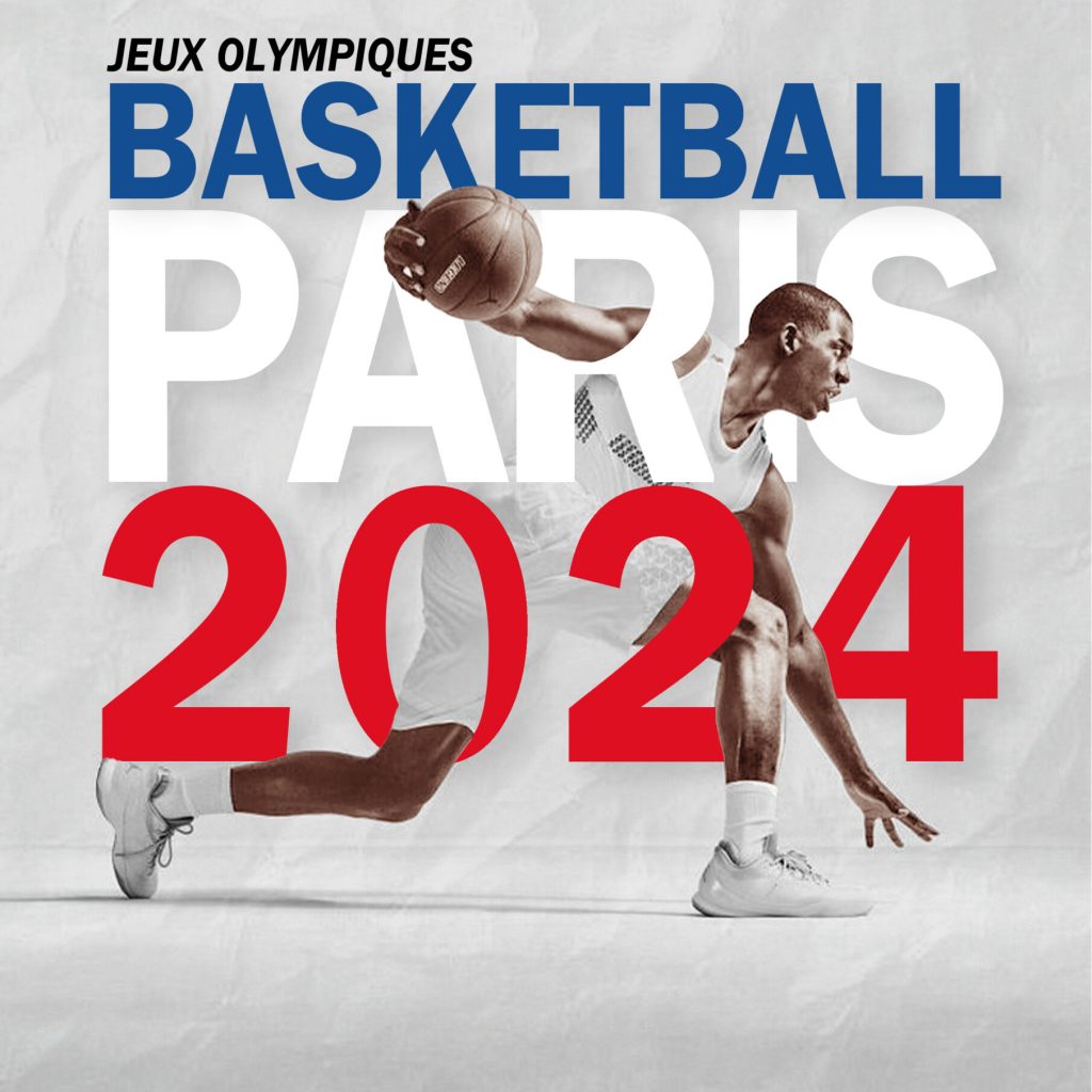 Affiche du projet "Basketball Paris 2024" pour les Jeux Olympiques