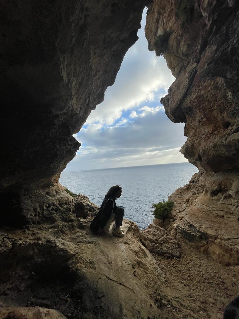 photo dans une grotte